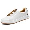 Herren Europäische High-End Weiße Leder-Sneaker - Dicksohlige, Slip-On Freizeit-Herbstschuhe