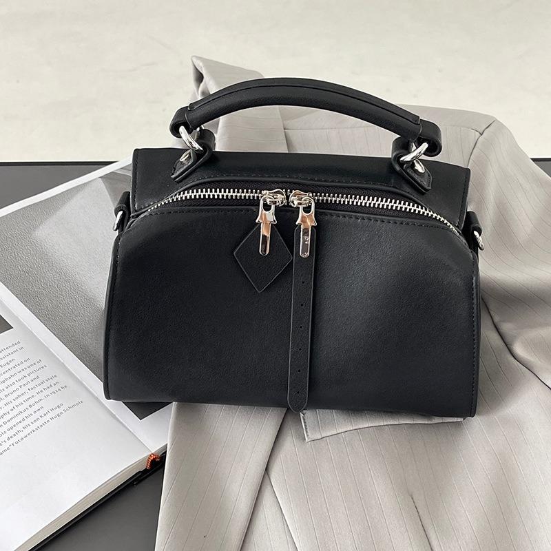 

Стильная ретро-сумка через плечо Deluxe Pillow Bag Мягкая кожаная сумка Boston Pocket чёрный