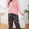 Damen Frühling und Herbst Pyjama Langarm Hose Plus Größe Homewear Anzug