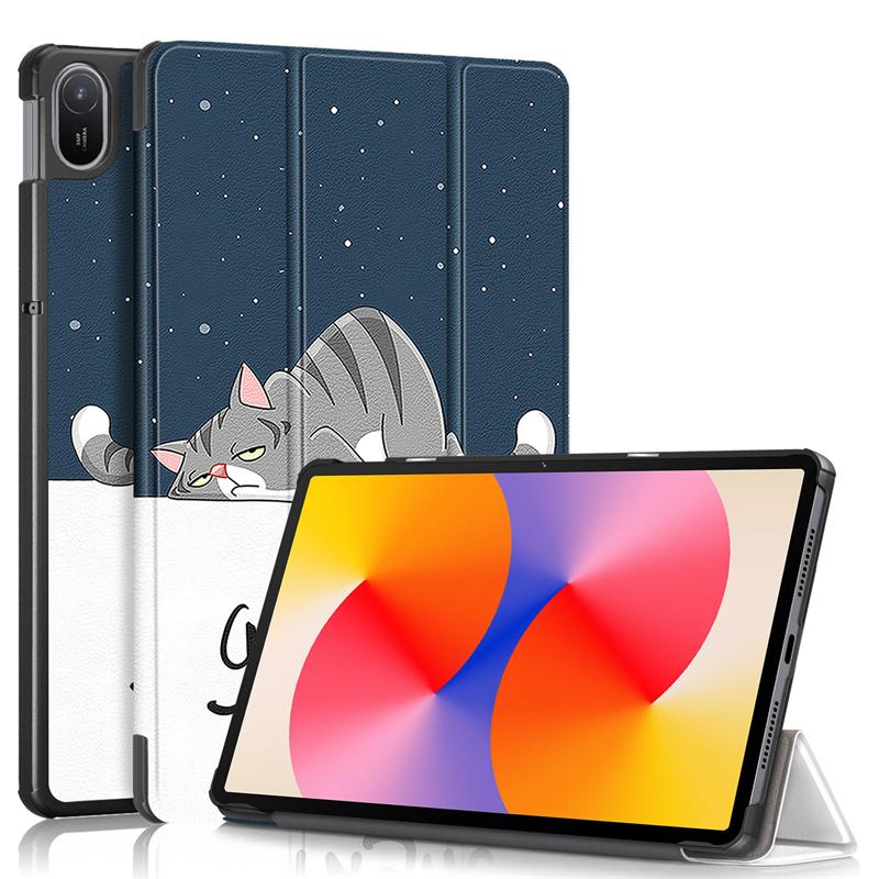 For Huawei MatePad SE 11 2024 Case Tri-folding PU Leather Painted Stand Smart Cover Funda For MatePad SE 11 inch AGS6-W00
