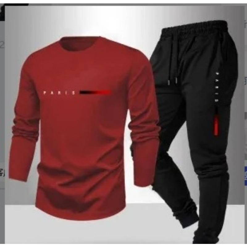 New Style Velvet Men Fashion Casual Trendy Long-sleeved Trousers Suit for Spring Autumn Conjuntos Hombre