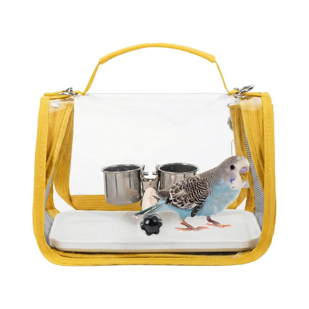 Bird Travel Carrier Bird Transport Backpack with Perch Parakeet Carrier Bag for Parrot Parakeet Cockatiel Conure Cockatoo