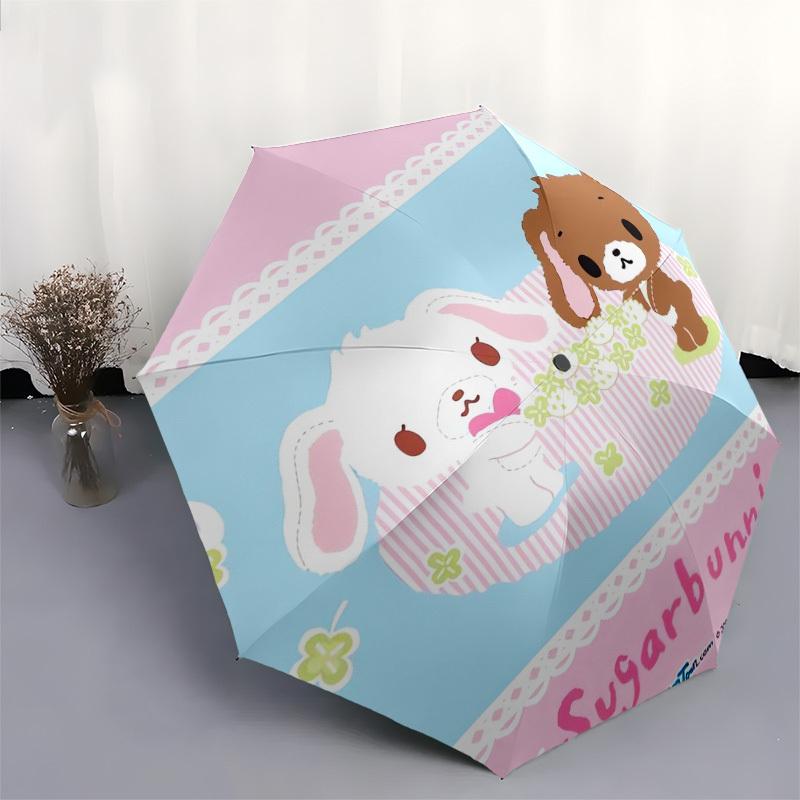 1pc Sugarbunnies Cute Bunny Friends Umbrella with Plastic Handle,Suitable for All Seasons Home Travel Outdoor UmbrellaSanlio438
