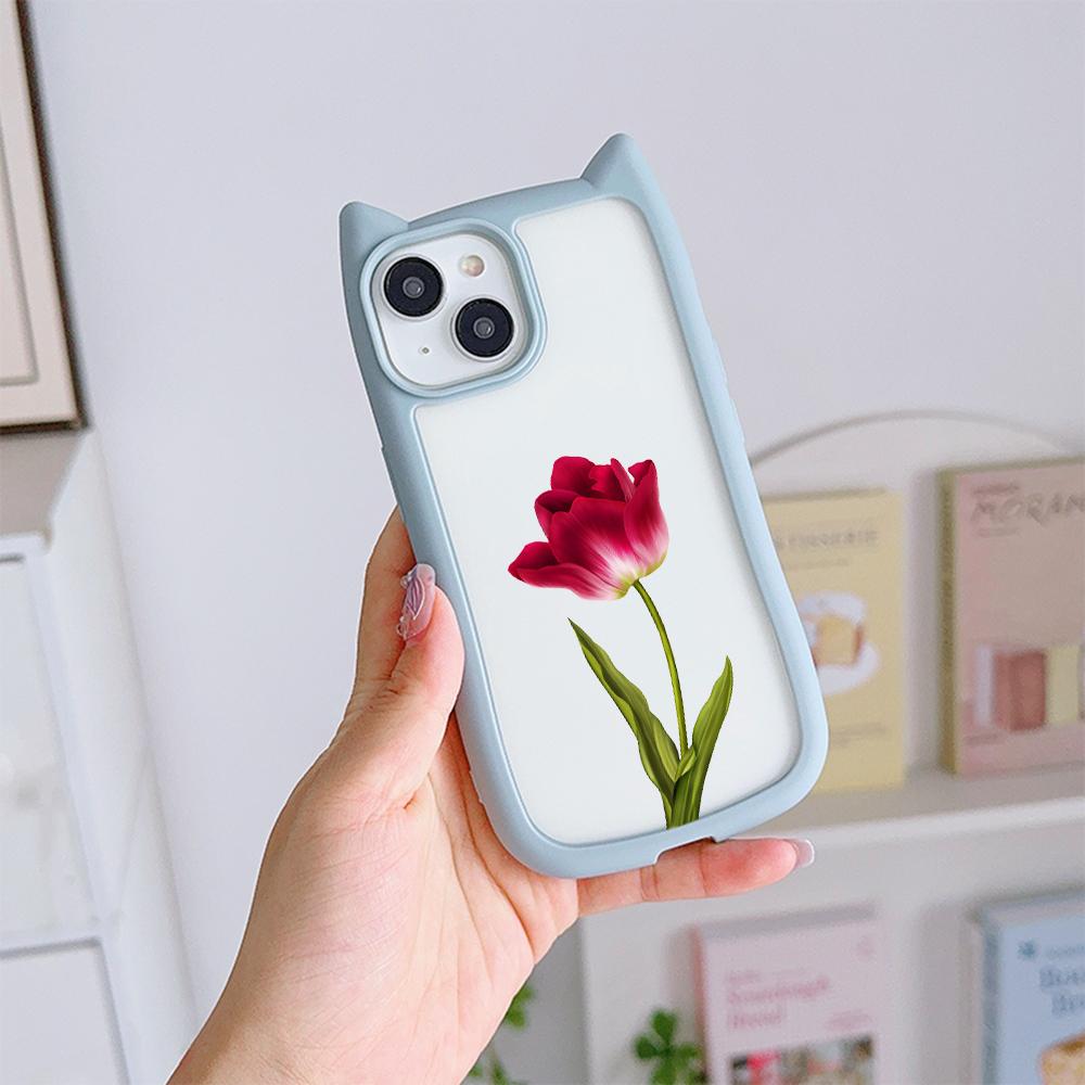 Мягкие чехлы для телефонов с кошачьими ушками для iPhone 16 15 13 12 11 Pro Max 14 Plus — фото 12