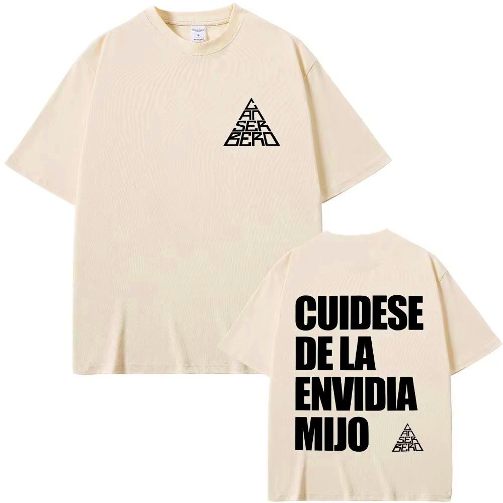 Hot Sale Rapper Canserbero Cuidese Dela Envidia Mijo Tshirt Unisex Women Hip Hop Fashion Oversized T Shirt Male Vintage Tshirts S