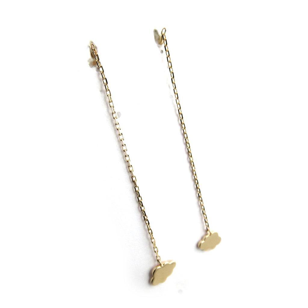 Les Trésors De Lily [N1805] - Gold Plated 'Clouds' Earrings - 8x5 Mm