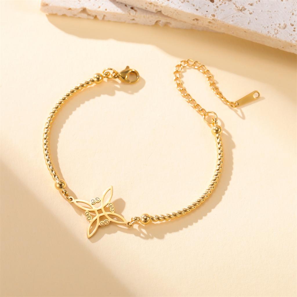  Classic Witch Knot Bracelet for Women Stainless Steel Fashion Celtics Knot Bracelets Wicca Amulet Jewelry Gift Wholesale