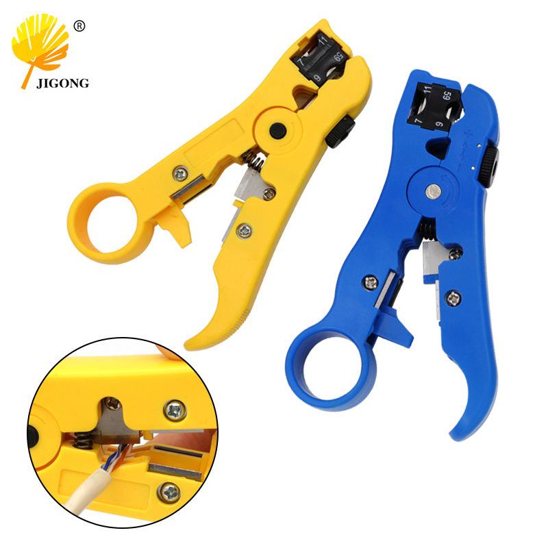 Coaxial & Network Cable Stripper with Peeling Knife and Cutting Pliers