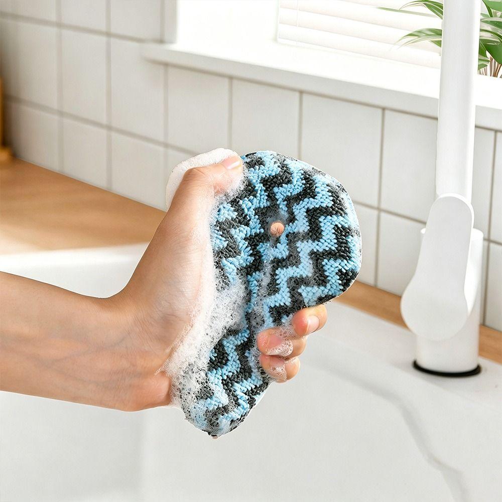Water Drop Shape Dish Scrubber Sponge Non Scratch Kitchen Sponge Cleaning Pad  Kitchen Accessories