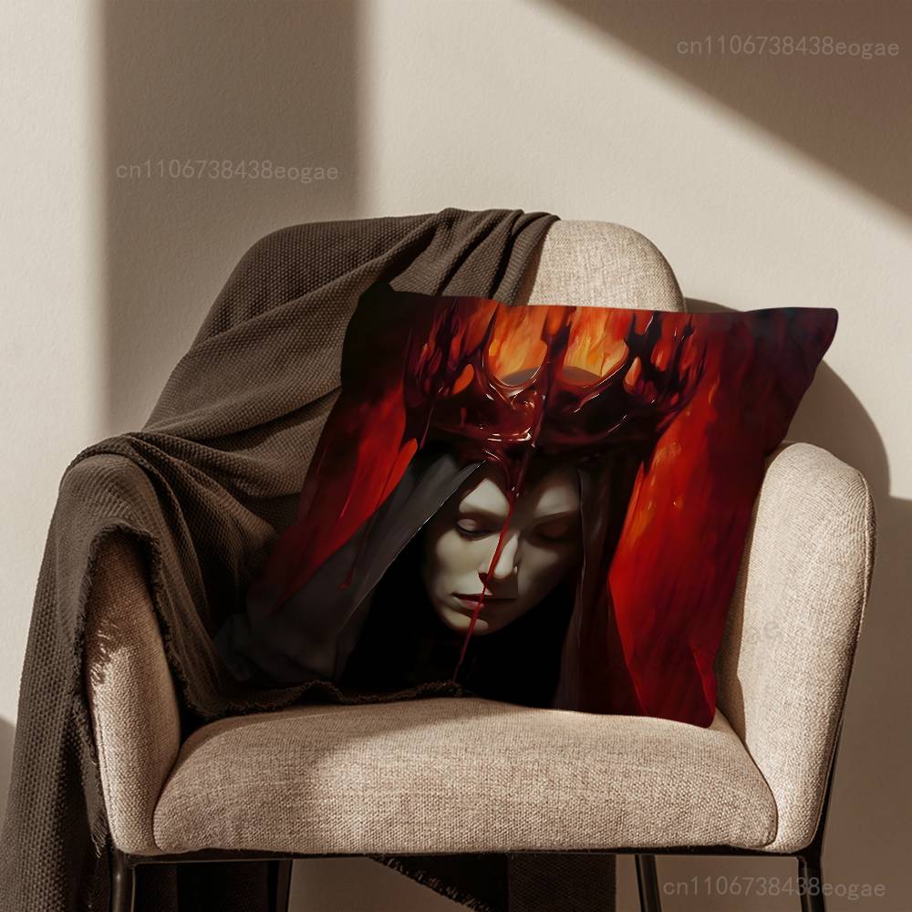 Gothic Satan Witch Throw Pillow Case For 45*45cm,55*55cm,30*30cm For Home Bedroom Decoration And Protector