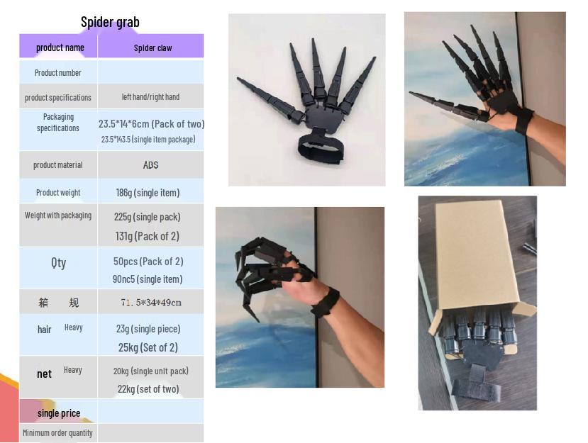 Halloween Articulated Finger Claws for Outdoor Party Props