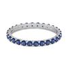 Blauer Saphir Eternity Bandring - 925 Sterlingsilber