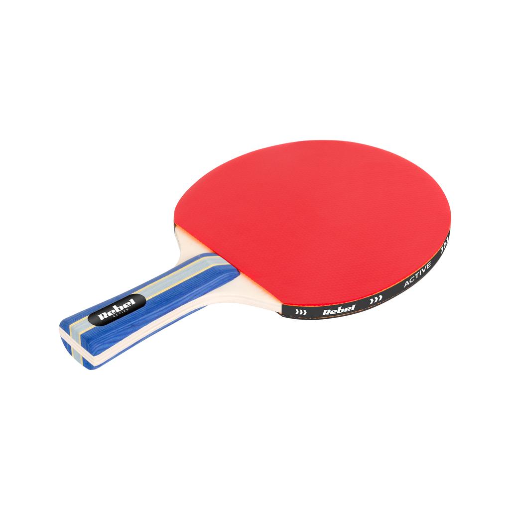 Rebel Table Tennis Racket Set, 3 Balls, Case