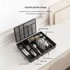 PP Lid Drawer-Type Cutlery Organizer with Six-Grids: Large Capacity Storage for Kitchen Knives, Forks, and Spoons