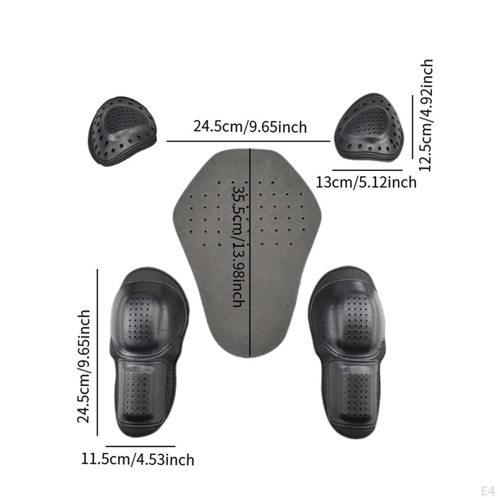 Motorradfahr-Schutzpolster-Set Radfahren Schutz Multifunktional Abnehmbar Praktisch Motorrad