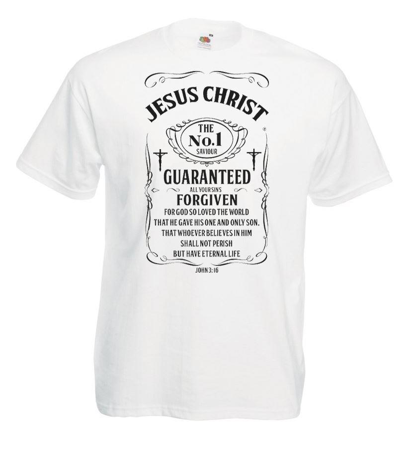 Adults Jesus Christ Number 1 Saviour Guaranteed Forgiven Catholic Unisex TShirt 2XL