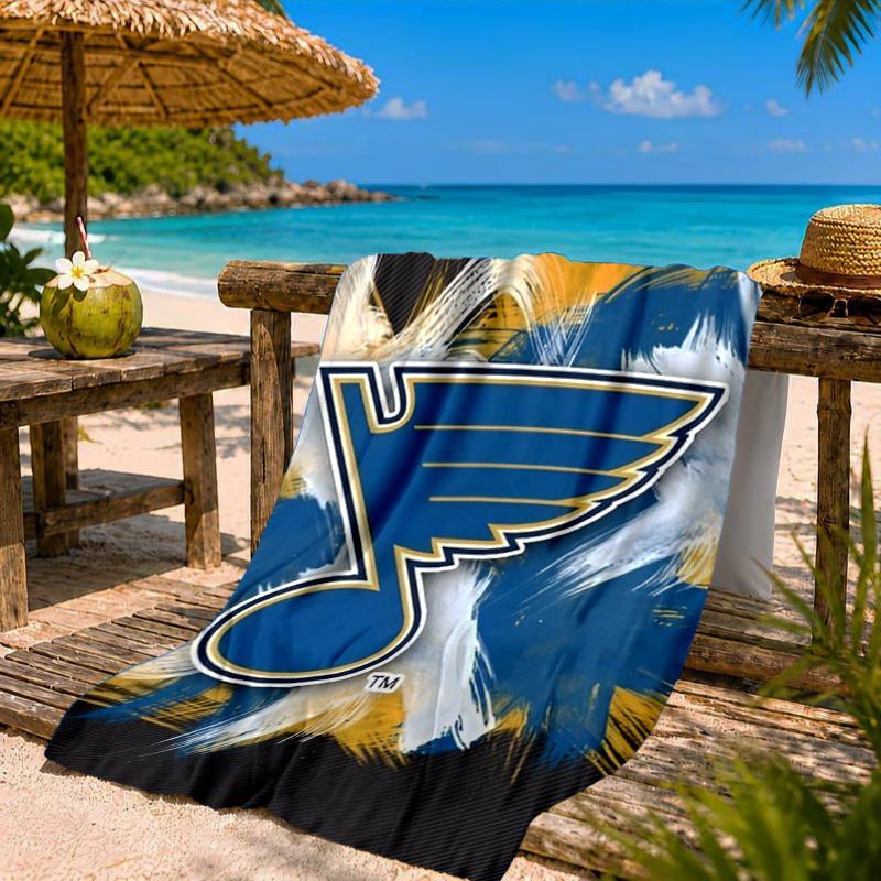 Cardinals And Blues Heart Beach Towel Microfiber Beach Towel, Lightweight and Quick-Dry, for Summer Travel, Swimming Pool Fan Birthday Gift