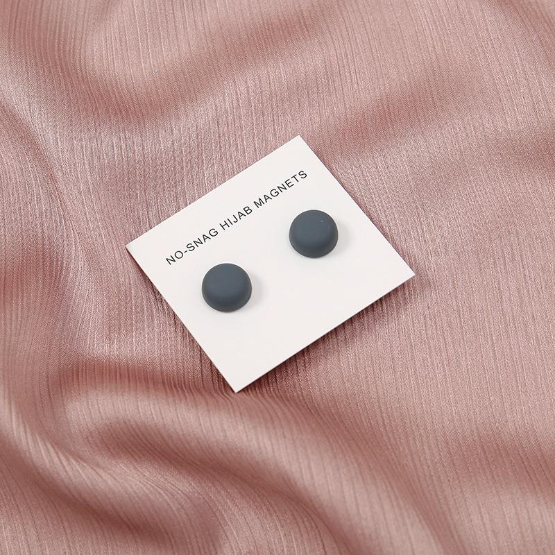 Fashion Matte Silk Scarf Hijab Magnetic Brooch Hijab Round Clip For Women Shawl Muslim Strong Magnetic Button Turban Accessories