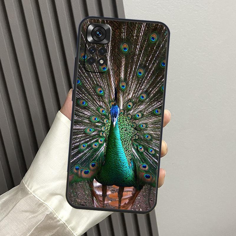 Animal Peacock Pattern Case For Xiaomi Redmi Note 14 13 12 11 10 9 15 Pro Plus Redmi 14C 13C 15C 10C 12C 15 Funda