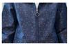 Early Spring Printed Lapel Zipper Jacket for Middle-Aged & Elderly Women - Loose, Comfortable Outerwear