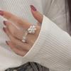 Exquisite Adjustable Hollow Flower Ring - Women's Versatile Sweet Ins Style Design, Perfect for Stacking and Styling on Any Finger.