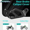 Funparts Motorcycles Rear Brake Caliper Cover Guard Carbon Fiber For KAWASAKI KLX250 D-TRACKER X 250 SUZUKI 250SB