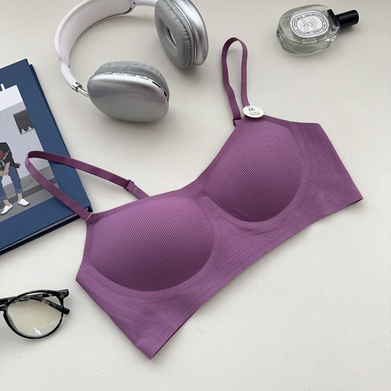 

Женский маленький бюст собирается, чтобы показать большой сексуальный бюстгальтер без косточек, красивую спину, вспомогательный бюст для коррекции, спортивное бесшовное нижнее белье L темно-фиолетового