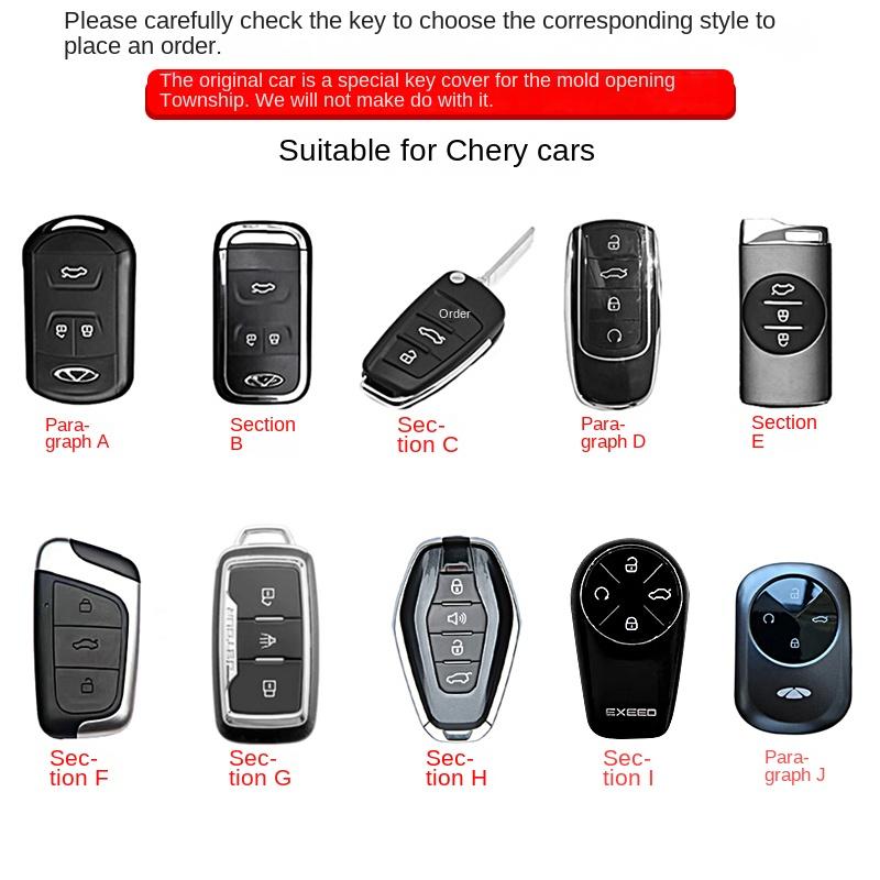 Fit For Chery Zinc Alloy Car Key Protector Chain  Cover Case Cover  Jetour X70 X70M X70S X90 X95 Plus