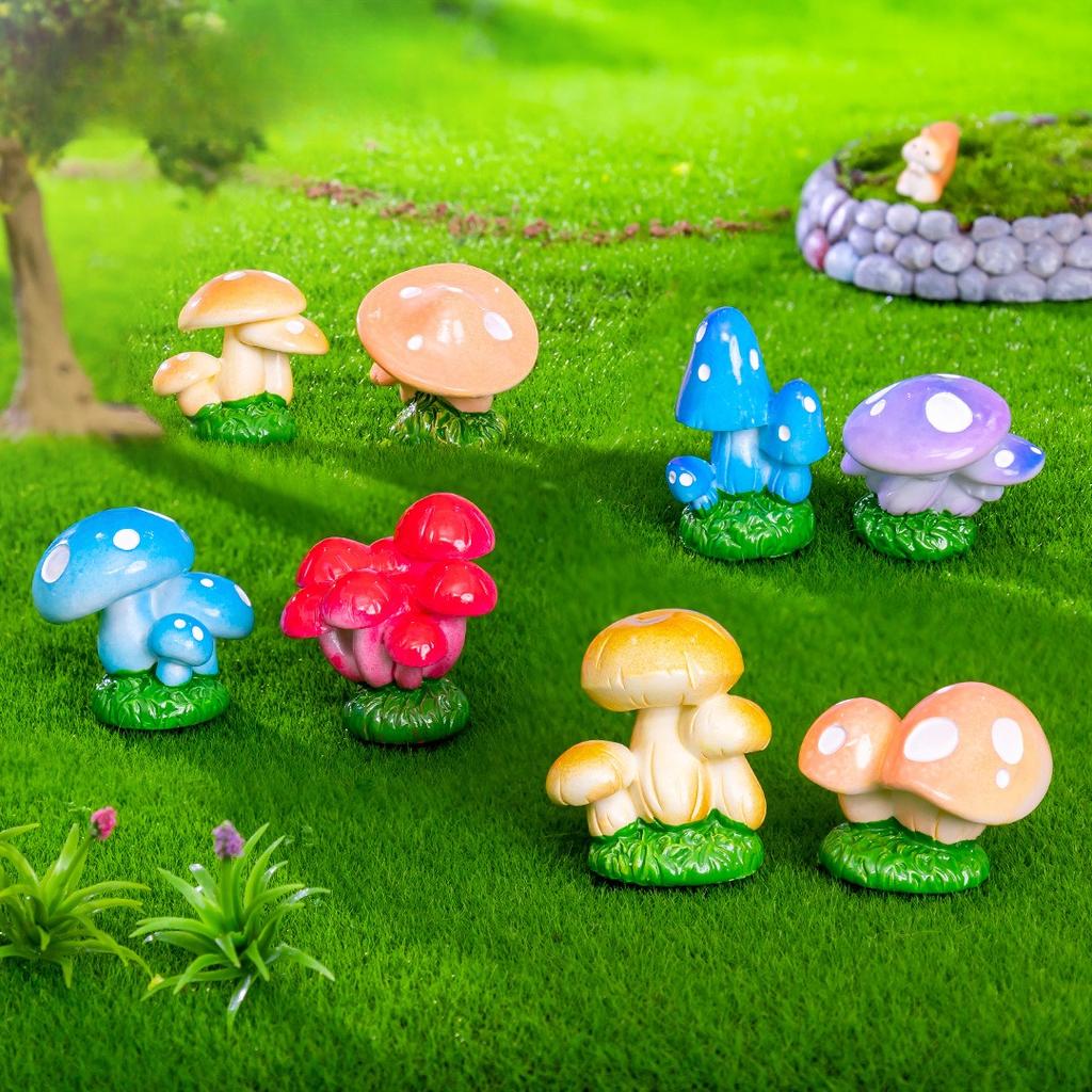 11 PCS Micro Landscape DIY Mushroom Decoration Set
