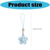 Plastic Resin Floral Keychain Cute Flower Design Clear Sweet Accessory For Backpacks Key Rings Girls Gifts