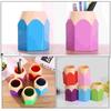 Pencil Shaped Pen Holders Vase Pencil Pot Cute Pen Cup Colorful Pencil Makeup Brush Storage Organizer Home Office Supplies