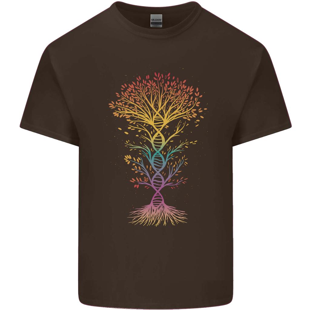 Colourful DNA Tree Biology Science Unisexs Light Cotton TShirt