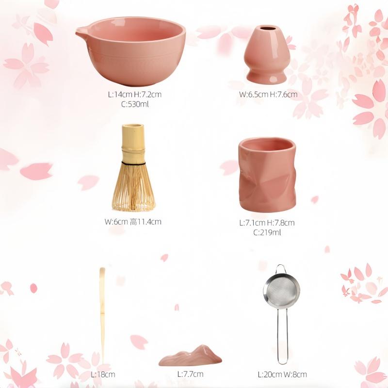 5/10PCS Matcha Whisk Set for Beginners Elegant Bamboo Wood Japanese Matcha Tea Making Kit with Whisk Holder Scoop Sifter