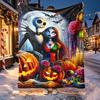 The Nightmare Before Christmas Pattern Blanket for Home Decoration, Bed, Sofa, Car Travel, Camping, Suitable for All Seasons, Birthday Christmas Gift