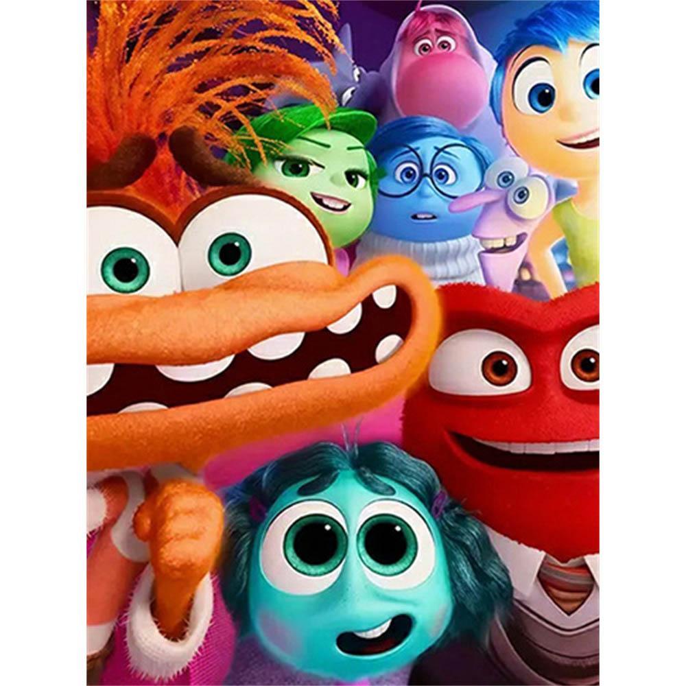 Disney Cartoon 5D Diamantmosaik Alles steht Kopf Angst Malerei Vollplatz Runde Bohrer Freude Ekel Stickerei Verkauf Weihnachtsgeschenk Round 20x30cm