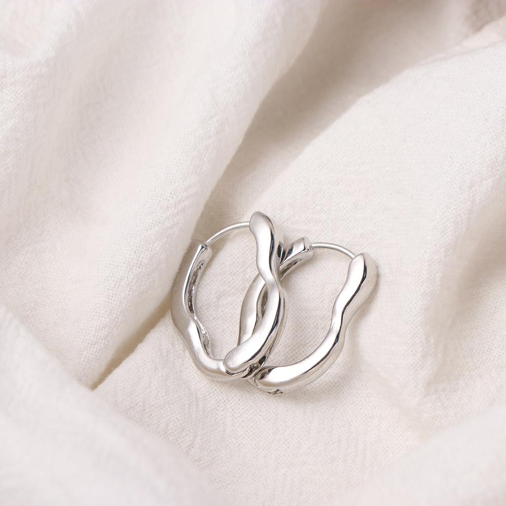 Prevent Allergy Irregular Geometric Earrings Temperament Wave Earrings  Fashion  Accessories