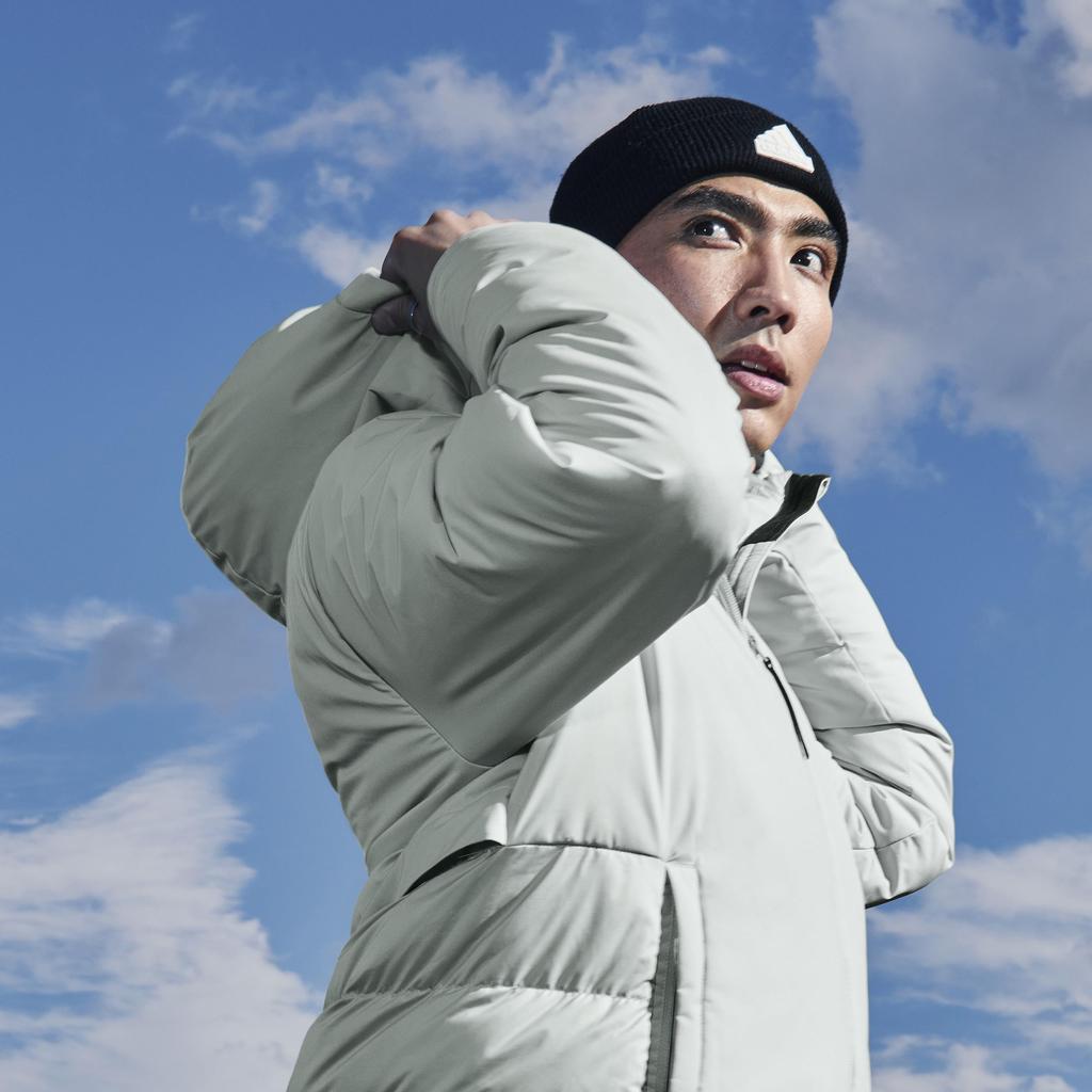 Adidas Recon Ballie One Size Men's Pom-Pom Beanie, Black/Gray-Six Marl/Black/White,