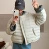 Autumn and winter light women's European down jacket small short loose round neck thin white duck down jacket