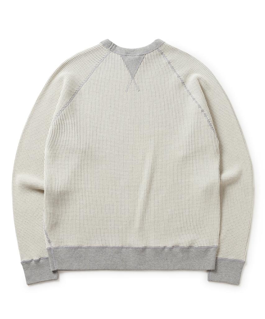 ESFAI Two-Tone Waffle Sweat Shirt (Oatmeal)