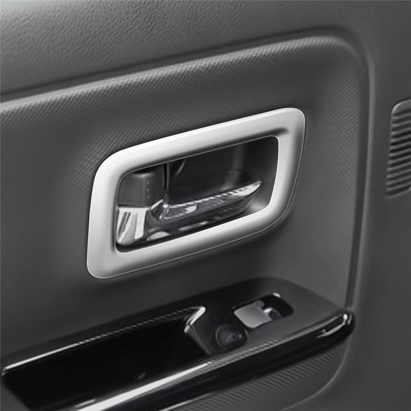 Car Silver Inner Door Handle Cover For Spacia 2017-2026 Door Bowl Handle Trim Frame Sticker Accessories