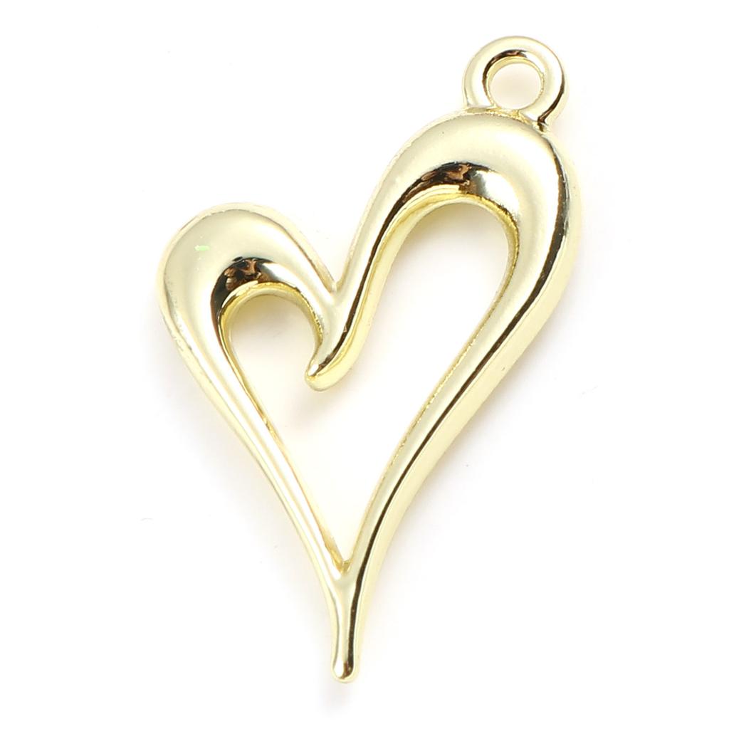 10 Pcs Alloy Heart Charms Multicolor Painted Love Heart Pendants For Diy Necklace Jewelry Making Findings 24mm X 15mm