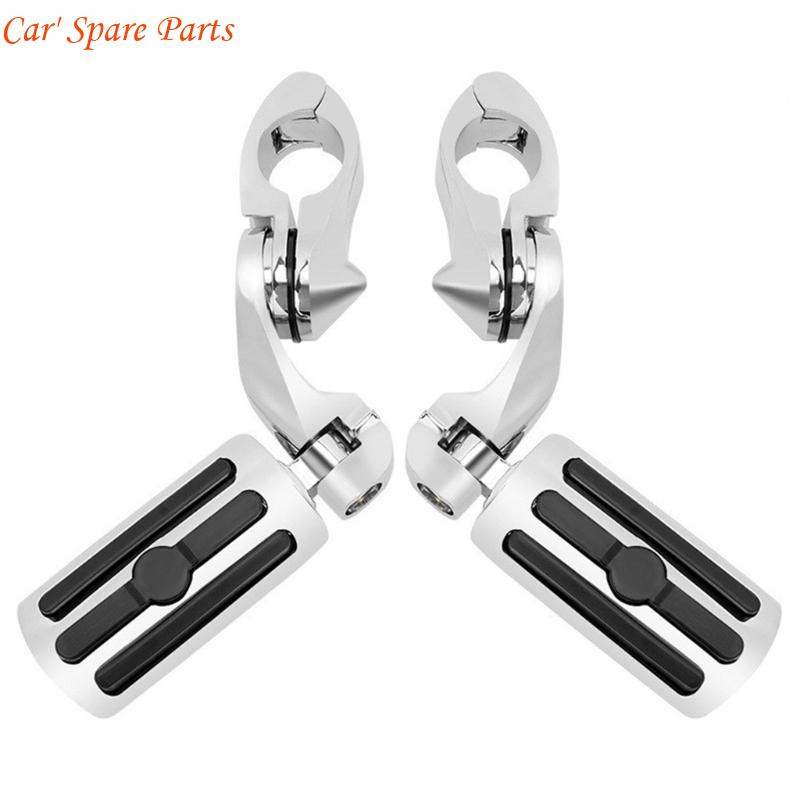 Y4UA Motorcycle Highway Pegs 1.25" Engine Fitment set for Relaxed ridings Position