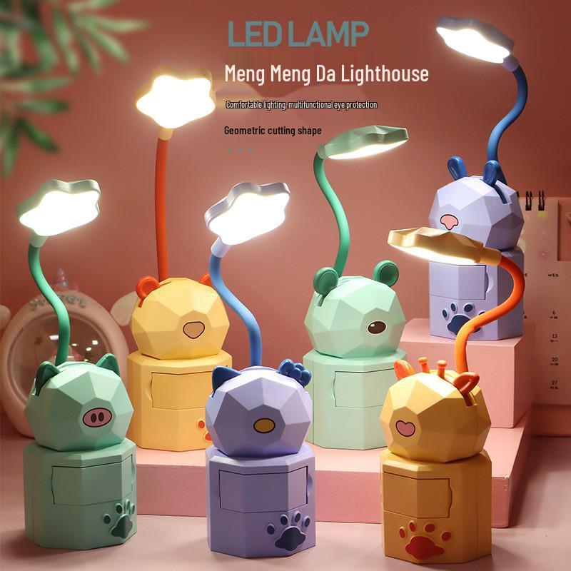 Cartoon Snail USB Folding Desk Lamp - Eye Protection Study and Bedroom Night Light
