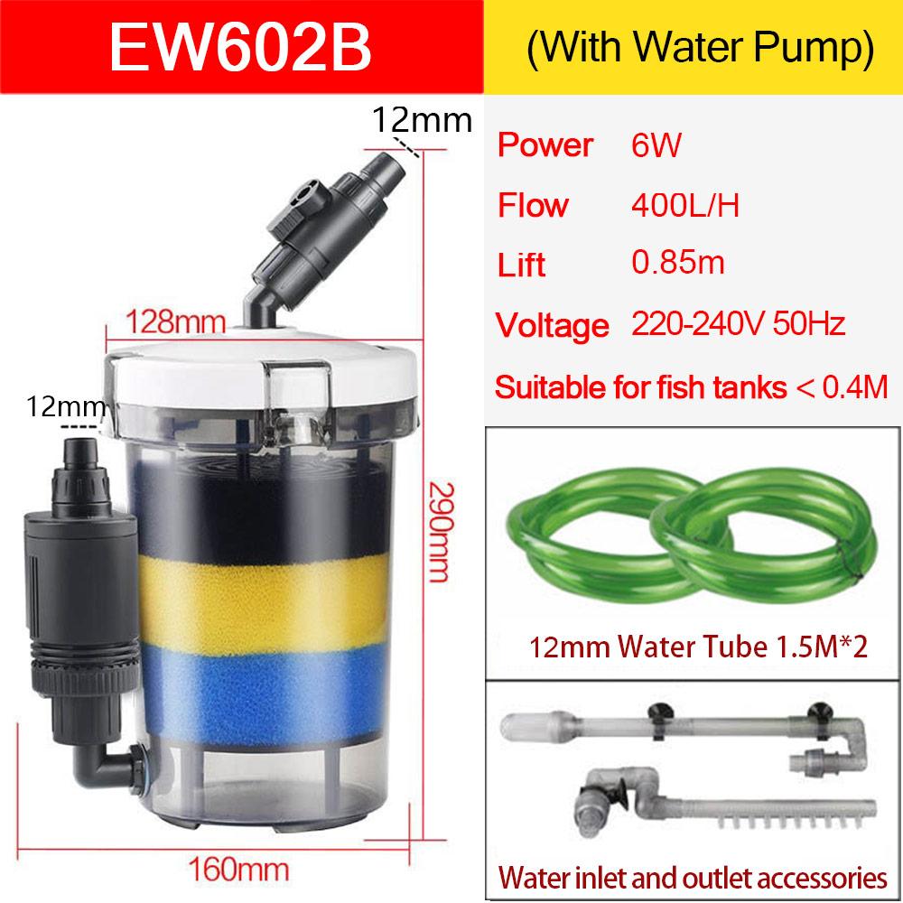 Pre-Filter Biochemical Fish Tank Filter Barrel Ultra-quiet Transparent External Aquarium Filter Bucket