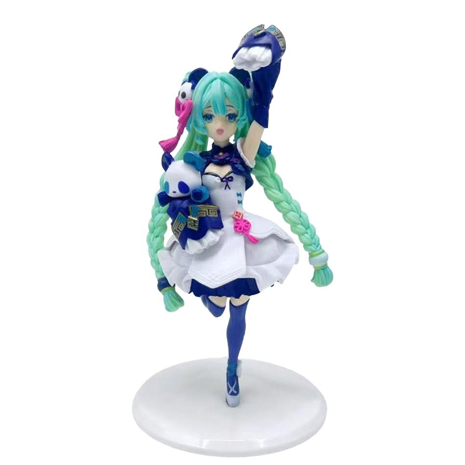New Hatsune Miku Anime Figure Wonderland Pvc Model Action Toy Thumbelina Ver. Desktop Decoration Dolls Ornaments Collection Gif