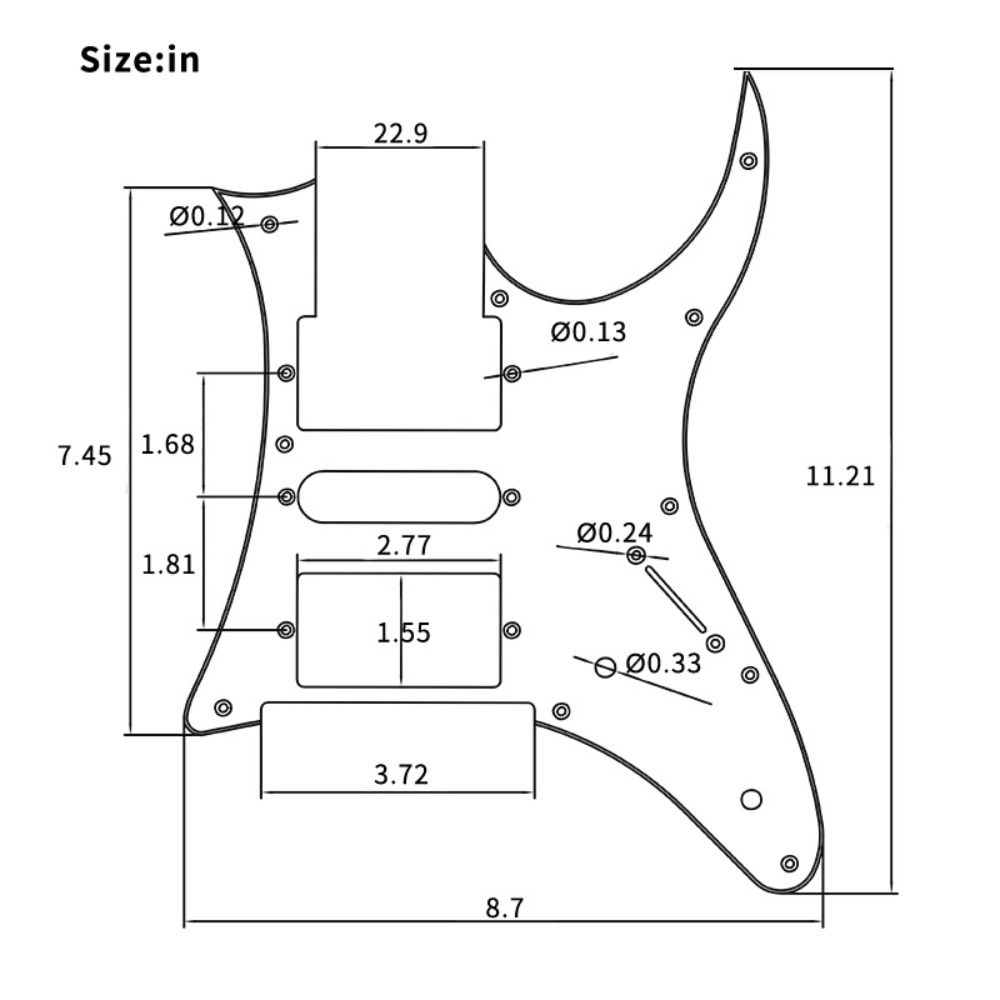 4-Ply Construction Electric Guitar Pickguard Guitar Pickguard Plate For Electric Guitar