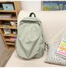 School bag versatile simple solid color college student school bag Korean version ins large capacity casual backpack light travel shoulder bag