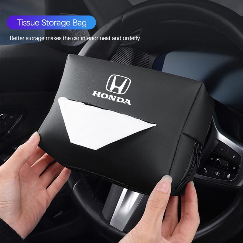 TQDX8 Car Tissue Box Fixed Tissue Storage Box For Honda Civic Accord Crosstour Spirior Odyssey Avancier UR-V Sienna Elysion CR-Z