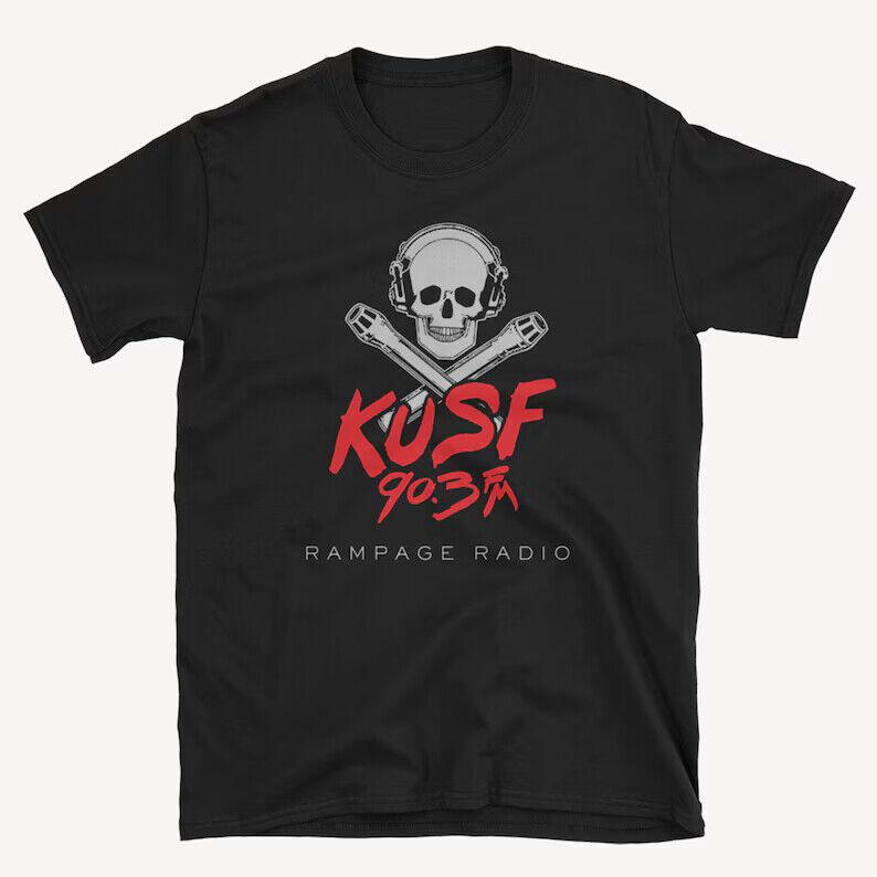 

NEW KUSF 90.3 FM RADIO ROCK STATION LOGO UNISEX T-SHIRT FUNNY TEE SIZE S-5XL Unisex T-Shirt M