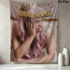 Custom Name Melanie Martinez Wall Tapestry Aesthetic Wall Hanging Printed Fabric Blanket Decorative Tapestries for Bedroom Living Room Home Decor